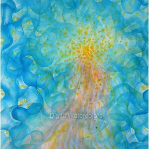 Italian Digital Watercolors: Meditation - Behind the Veil
