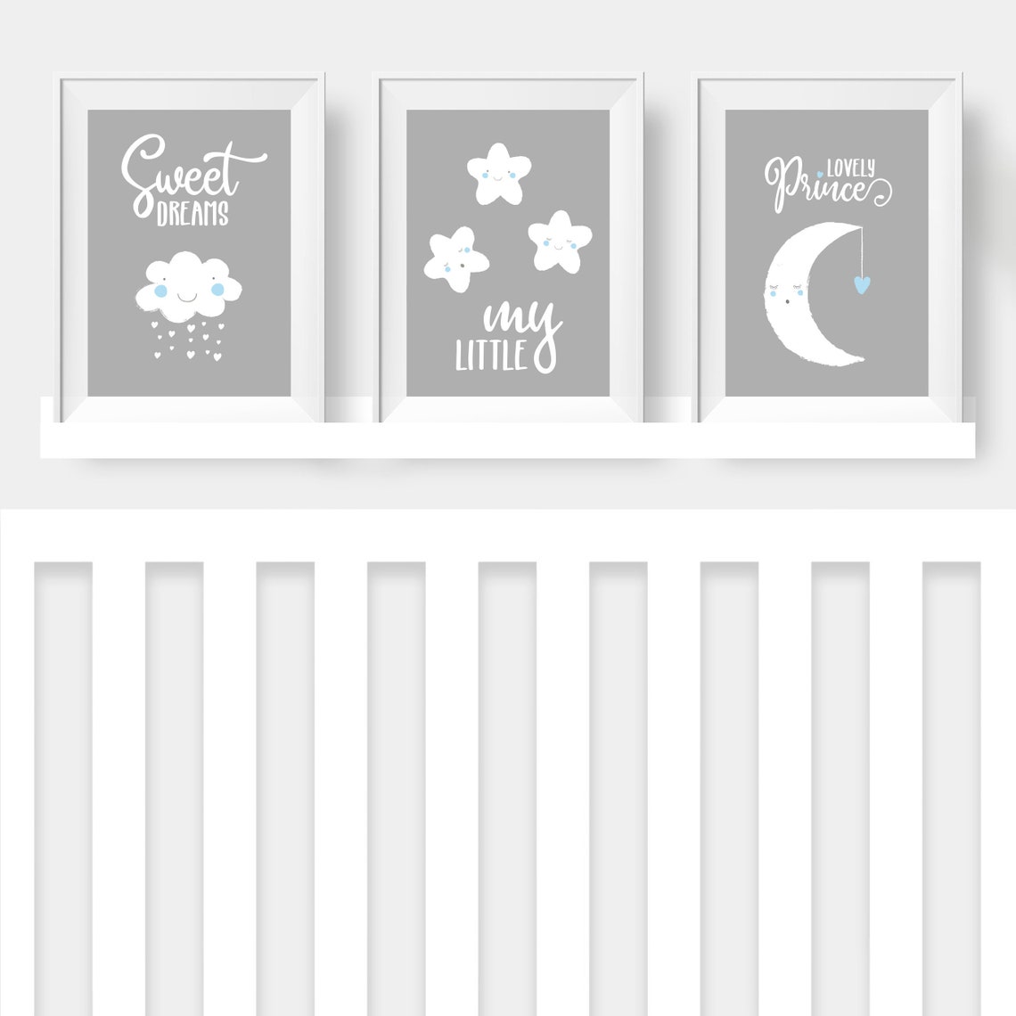 PRINTABLE Set of 3 Nursery Baby Boy Posters Nursery Poster Etsy