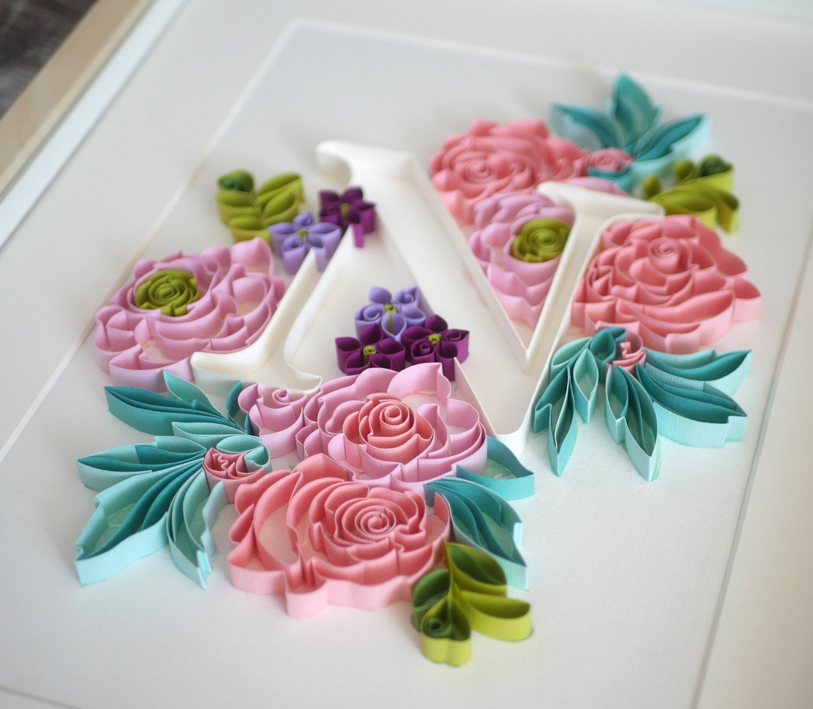 Personalised Quilled Monogram for her Quilling Personalized Etsy