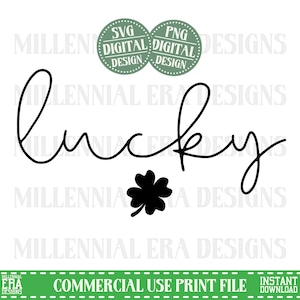 Trèfle SVG de la Saint-Patrick irlandais porte-bonheur | Téléchargement numérique | Fichier de découpe | Cricut
