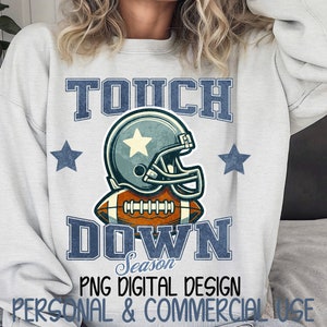 Design de sublimação PNG do moletom do dia do jogo do time de futebol de outono Touch Down