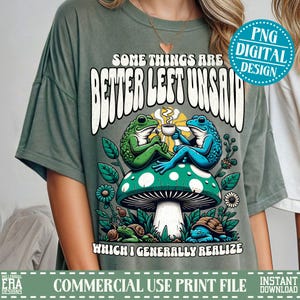 Sommige dingen kunnen beter onuitgesproken worden png, shirt grappige kikker, citaat wasbeer png, trendy vintage gezegden, sarcastische citaten png, png, png, thee