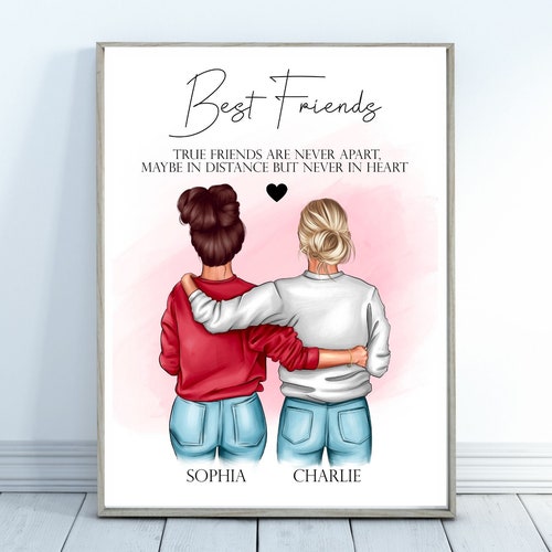 Personalised Friendship Print Gift for Best Friends Etsy