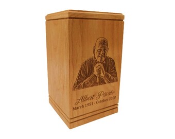 Cremation Urn for Ashes, Urn for Human Ashes, Photo Engraved Celebration of Life, Funeral Memorial Human Cremation Urn