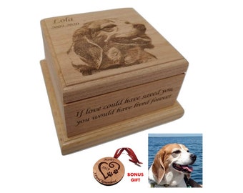 wooden box for dog ashes