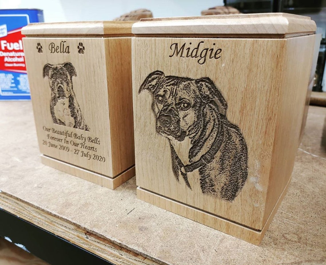 Pet Urn for Ashes Dog Urn Memorial Box Pet Ashes Box Etsy