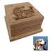 Cremation Pet Urn For Dogs, Cat Ashes Pet Urn Engraved, up to 75 lbs, Cremate Wood Box, Memorial, Personalized Photo Pet Loss Gifts, 