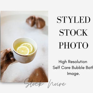 Styled Stock Photo | High resolution image | Self Care Morning/Night Routine | Woman of color | African American
