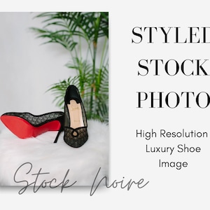 Styled Stock Photo / Red bottoms photo / Fashion Inspired Styled Stock Photo / Black Pumps Stock Photos / High resolution