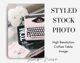 Styled Stock Photos Floral, vintage flat lay photo, Stock photography, coffee table styled stock image, tom ford coffee table book