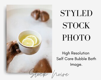 Styled Stock Photo | High resolution image | Self Care Morning/Night Routine | Woman of color | African American