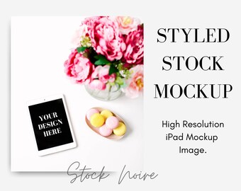 Styled Stock Photo Mockup / iPad mockup / Styled Stock Floral Photo / Tech stock photo / High resolution mockup