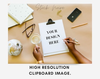 Styled Stock Photos and Mockups for Stationery, black woman stock photo, styled desktop stock photo, high resolution mockup