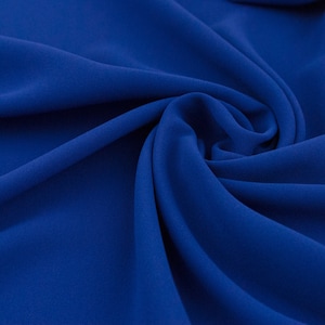 Italian Polyester Crepe Fabric for Dresses; Evening Wear Fabric; Plain Colour Fabric;