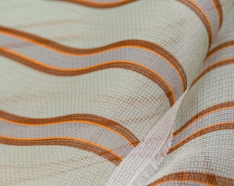 Sage green silk, organza fabric, striped silk fabric, sheer silk fabric, pure silks, organza material, silk fabric, Italian fabrics