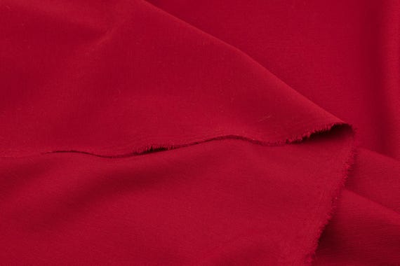 Romanit Jersey Stoff Kirschrot – hochwertiger Viskosejersey mit Elastan, weicher Strickstoff für Kleider, Röcke, Blazer und Hosen