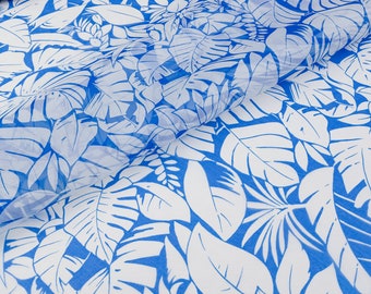 Leaves print fabric, silk fabric, Italian fabrics, printed silk fabric, pure silks, floral silk, Italian silk, sheer silk fabric