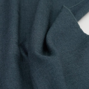 Italian Wool Flannel Fabric Smoke Blue – Lightweight Wool, Soft Fabric for Blouses, Scarves & Dresses