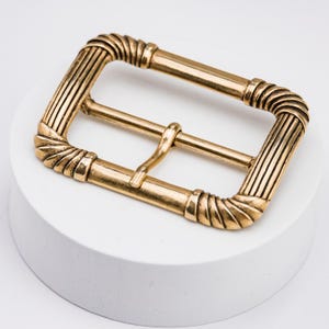 Vintage Brass Belt Buckle from the 80s - Gift Idea for Sewers