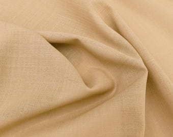Lightweight Italian Wool Fabric in Camel Beige – 100% Virgin Wool, Soft & Smooth, Perfect for Dresses, Skirts and Blouses