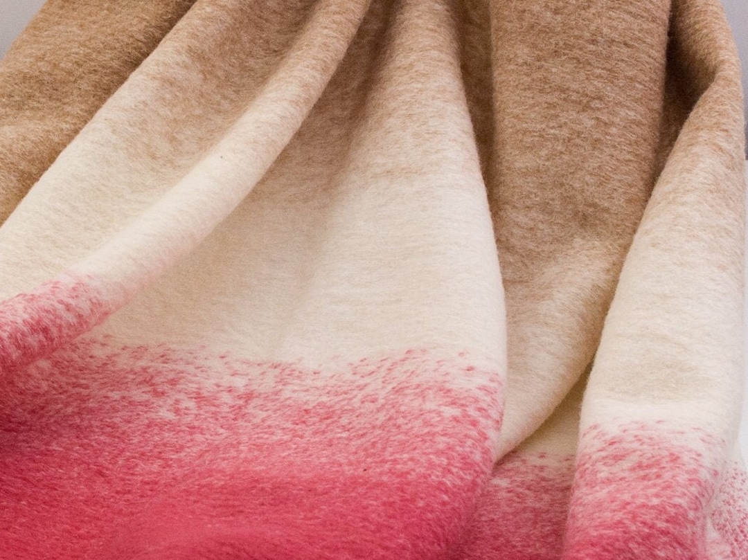 Boiled Wool Knit Fabric by the Yard With Colour Gradient Etsy