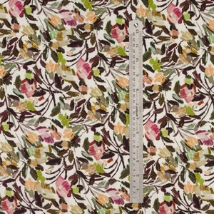 Floral viscose fabric from Italy botanical print fabric for dresses and blouses image 2