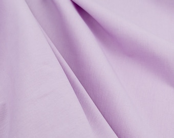 Italian Cotton Linen Blend Fabric for Dressmaking, Lilac Cotton Fabric, Pink Fabric for Girl, Natural Midweight Fabrics