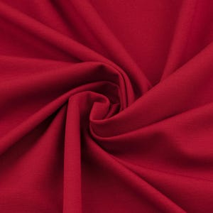 Kirschroter Romanit Jersey, elastischer Viskosejersey aus Italien für Hosen und Blazer