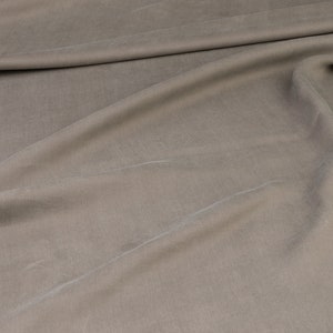 Lyocell Fabric Remnants, Peach Skin Viscose Material Grey for Blouses and Dresses, Italian Fabrics