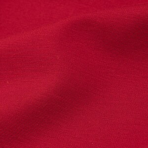 Tessuto Punto Milano rosso ciliegia in viscosa ed elastan, maglia doppia morbida e stabile per abiti sartoriali