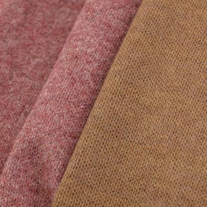 Italian Doubleface Wool Fabric with Cashmere in Camel & Pink for Cardigans and Coats