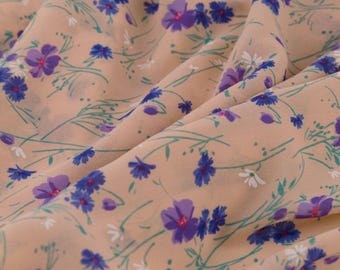 Floral Chiffon Fabric for Romantic Summer Dresses  and Blouses sold by 1/2 Yard