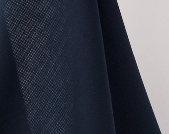 Italian Wool Crêpe Fabric Navy Blue – Lightweight Wool for Blouses, Dresses & Skirts