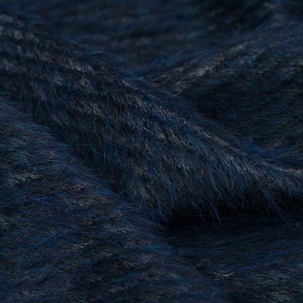 Wool for coats; alpaca wool fabric for winter jackets; high-quality wool fabric from Italy; long pile faux fur fabric