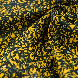 African botanical print fabric, African wax fabrics, wax fabrics with twigs, cotton fabric with botanical print, fabric with branches print