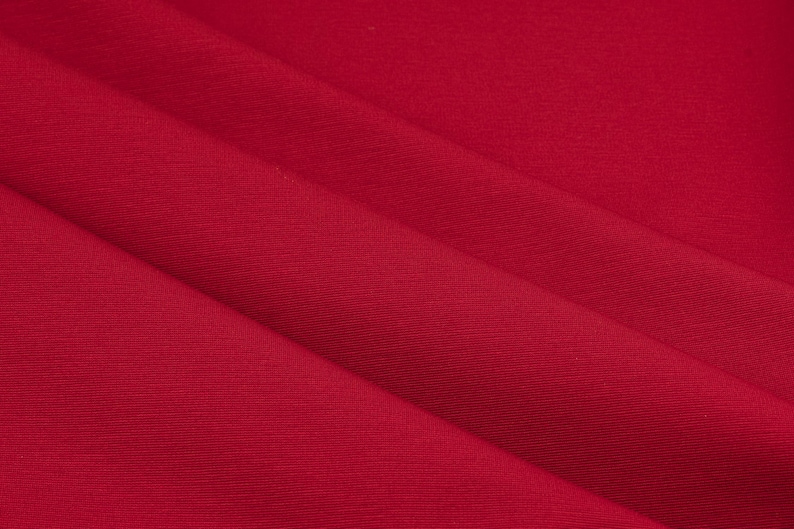 Weicher Romanit Stoff rot, doppelt gestrickter Viskose Jersey mit Elasthan für elegante Modeprojekte
