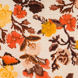 Floral viscose fabric - Italian viscose fabric for dress and blouse by 1/2 Yard