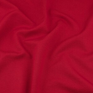 Romanit Jersey Stoff in kräftigem Kirschrot, stabiler und elastischer Stoff für Blazer, Kleider und Homewear