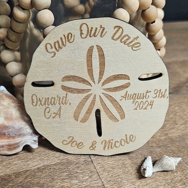 Sand Dollar Save the Date // Beach Wedding // Beach Favor