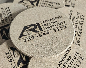 Custom Engraved Cork Coasters: Bulk Logo, Wedding Favors