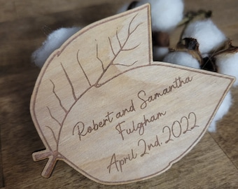 Rustic Wedding Favors // Wooden Leaf Favor // Custom Wooden Favors