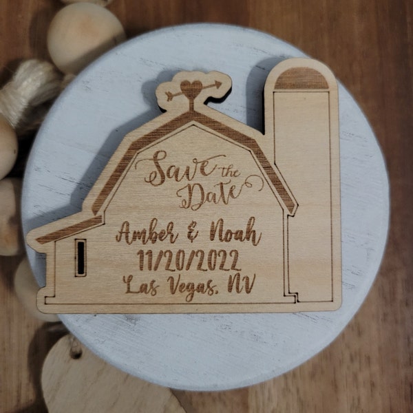 Barn // Country // Rustic Save the Date Magnets