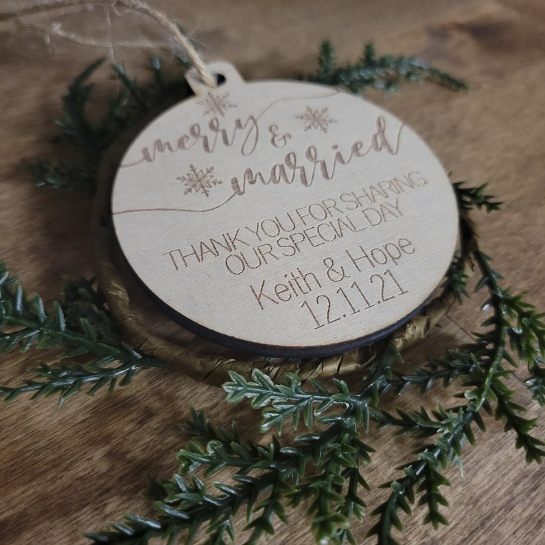 Christmas Ornament Wedding Favors // Winter Wedding // Etsy