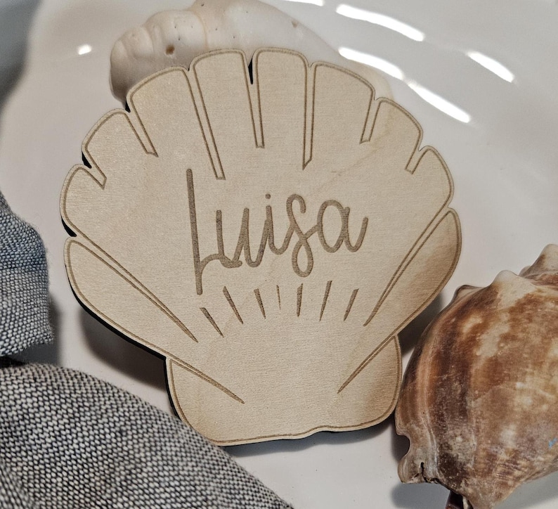 Shell Name Place Setting Name Place Setting Pieces // Destination Wedding // Beach Event - Etsy
