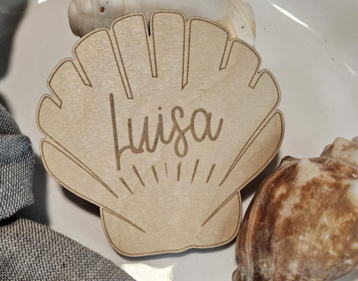Shell Name Place Setting Name Place Setting Pieces // Destination Wedding // Beach Event - Etsy