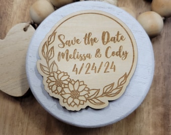 Wedding Save the Date // Sunflower Save the Date // Rustic Save the Date