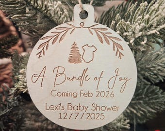 A Bundle of Joy // Custom Baby Shower Ornaments