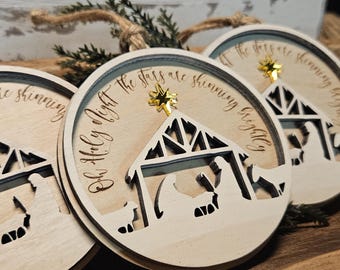 Layered Nativity Scene Ornament