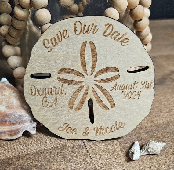 Sand Dollar Save the Date // Beach Wedding // Beach Favor