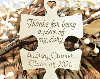 Graduation Puzzle Piece Favor
